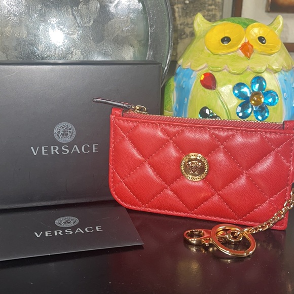 Versace Red Leather Wallet - Picture 15 of 16